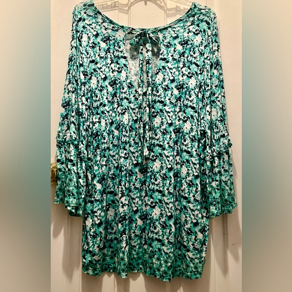 NEW Women’s 3/4 Bell Sleeves Blouse Tunic Top Sz 3X Tie Back Boho NWT - Picture 7 of 15